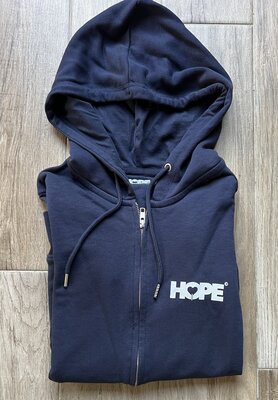 blauwe sweater met rits