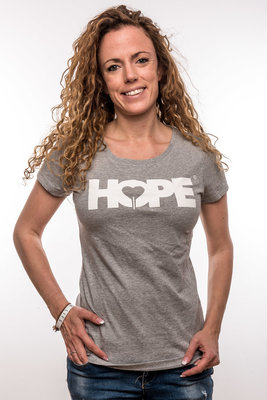 T-shirt Women 'HOPE'; grijs